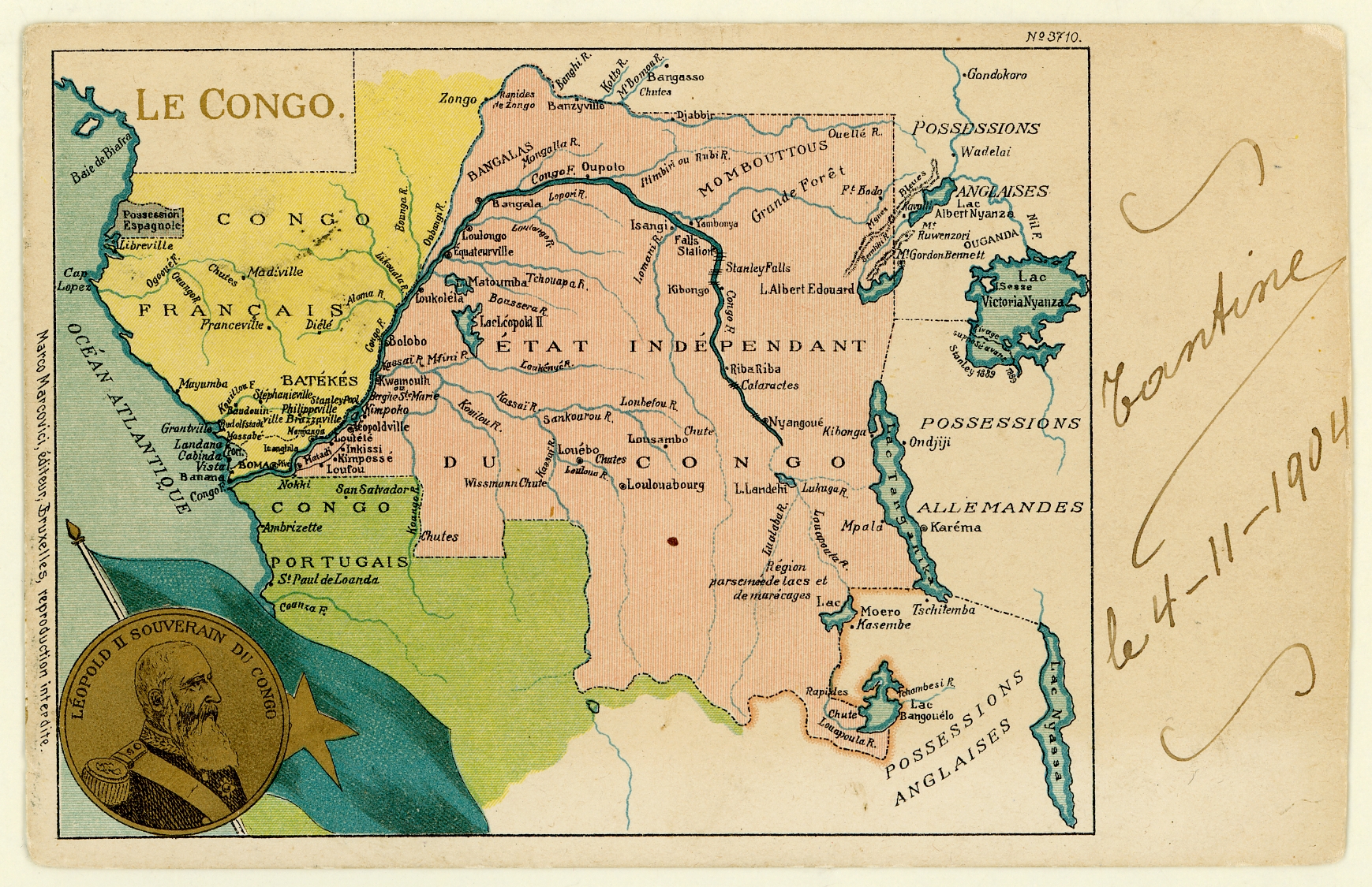 Kaart Kongo Vrijstaat