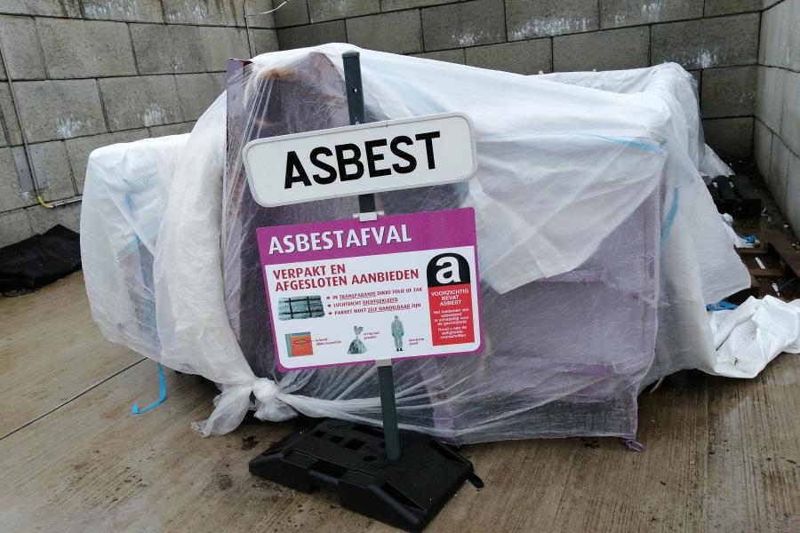 asbest op het recyclagepark