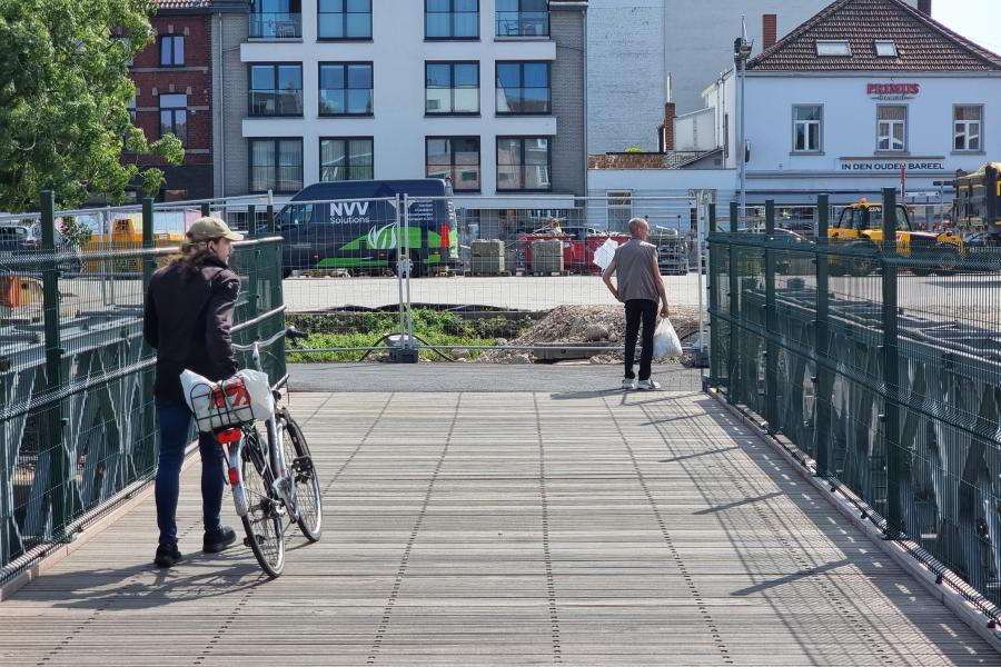 Verkeerssituatie aan de Bospoortbrug.